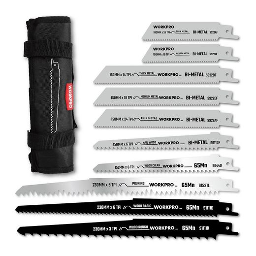 Hojas De Sierra Sable Mixtas 10+10, Juego 20 Piezas