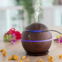 Humidificador Difusor De Aromas Dark Walnut