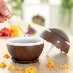 Humidificador Difusor De Aromas Dark Walnut