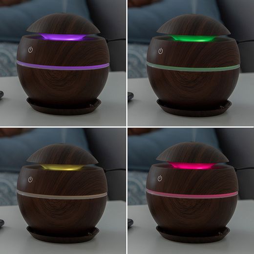 Humidificador Difusor De Aromas Dark Walnut