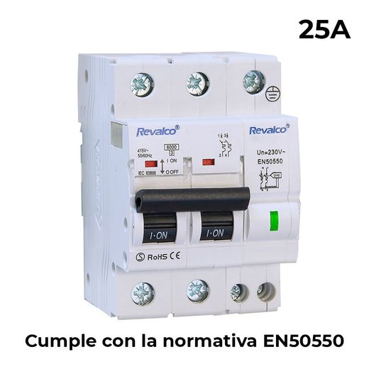 Iga 2P 25A C 10Ka - Proteccion Contra Sobretensiones Permanente Segun Normativa En-50550