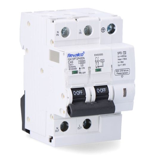 Iga 2P 40A C 10Ka - Protector De Sobretension Permanente Segun Normativa En-50550 Y Transitorio 5-15Ka 275V