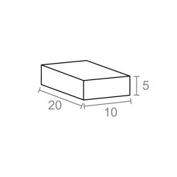 Imán Neodimio Bloque Im30 Níquel 20 X 10 X 5 Mm