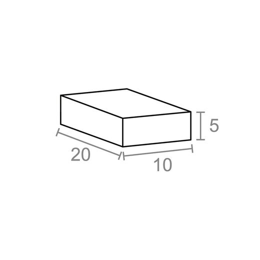 Imán Neodimio Bloque Im30 Níquel 20 X 10 X 5 Mm