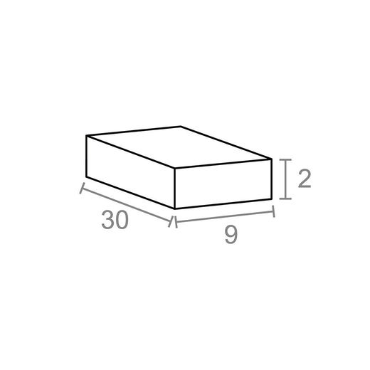 Imán Neodimio Bloque Im30 Níquel 30 X 9 X 2 Mm