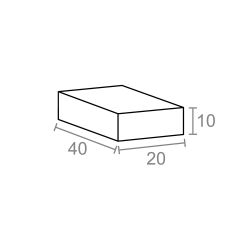 Imán Neodimio Bloque Im30 Niquel 40 X 20 X 10 Mm