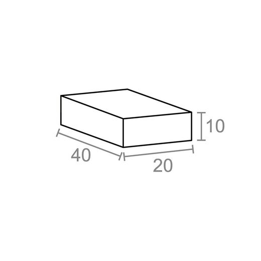 Imán Neodimio Bloque Im30 Niquel 40 X 20 X 10 Mm
