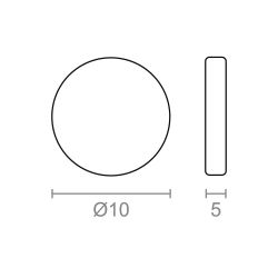 Imán Neodimio Disco Im28 Níquel Ø10 X 5 Mm