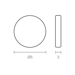Imán Neodimio Disco Im28 Níquel Ø5 X 3 Mm