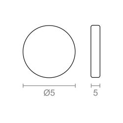 Imán Neodimio Disco Im28 Níquel Ø5 X 5 Mm