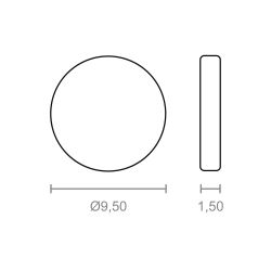 Imán Neodimio Disco Im28 Níquel Ø9,5 X 1,5 Mm