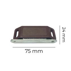 Imán Para Puerta Marrón (2 Piezas) 75 X 15 X 24 Mm