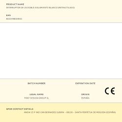 Interruptor De 2A Doble Aislamiento Blanco (Retractilado)