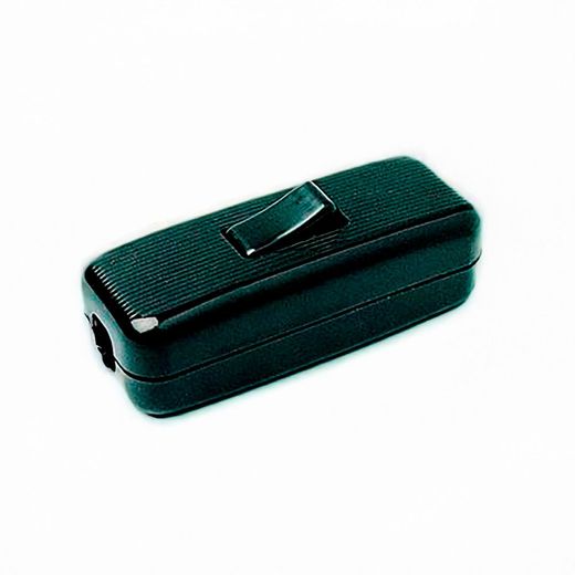 Interruptor De Paso Unipolar 2A Negro (Retractilado)