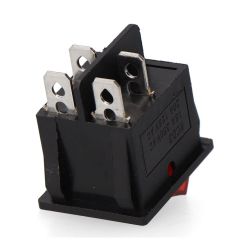 Interruptor Doble Empotrado On/Off 15A 4 Patillas