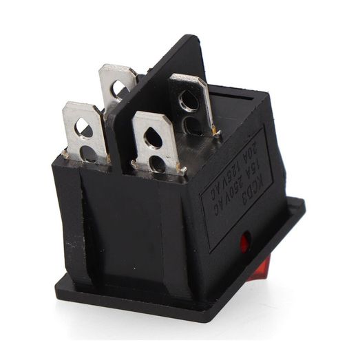 Interruptor Doble Empotrado On/Off 15A 4 Patillas