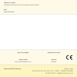 Interruptor Eléctrico De Pié 350Vp Blanco Arditi