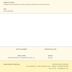 Interruptor Horario 24 Horas Analogico (Retractilado) Solera R24