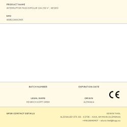 Interruptor Paso Bipolar 10A 250 V~, Negro