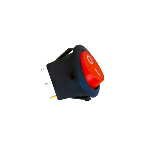 Interruptor Redondo Empotrado 6,5A Negro