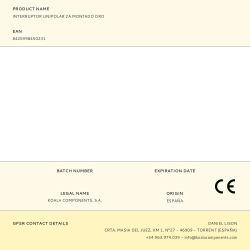 Interruptor Unipolar 2A Montado Oro