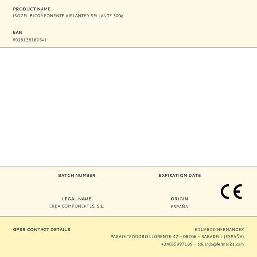 Isogel Bicomponente Aislante Y Sellante 300G