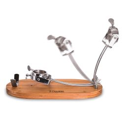 Jamonero Plegable Cabezal Giratorio Base Madera 3 Claveles