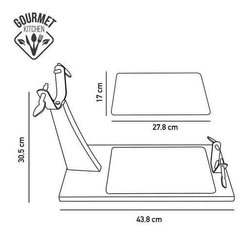 Jamonero Top Line Madera De Caucho Con Base Cerámica 43,8 X 19,5 X 30,5 Cm