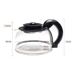 Jarra Abombada Universal Para Cafetera De Goteo Y Americana 10 Tazas