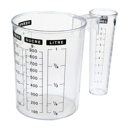 Jarra De Medición Con Dos Depositos Diferentes 1 L