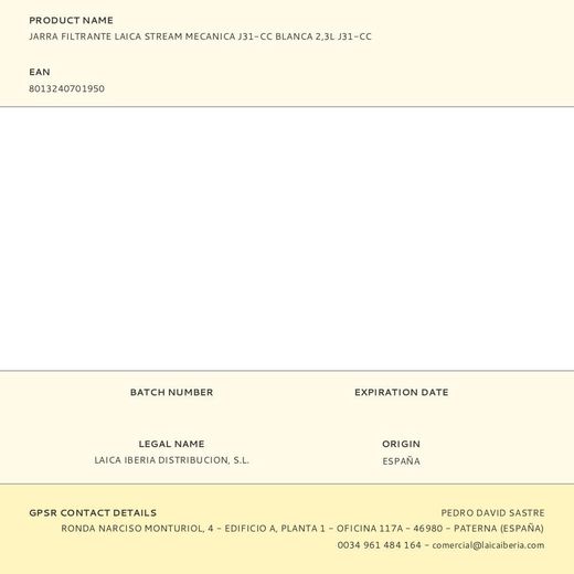 Jarra Filtrante Blanca J31-Cc 2,3 L