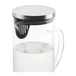 Jarra De Vidrio Con Tapa Metálica 1,5 L 17 X 9,5 X 22,5 Cm