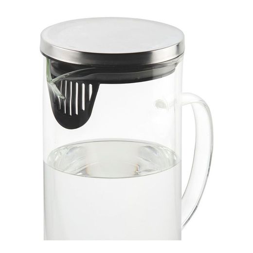 Jarra De Vidrio Con Tapa Metálica 1,5 L 17 X 9,5 X 22,5 Cm