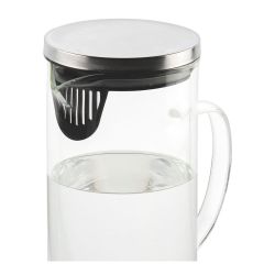 Jarra De Vidrio Con Tapa Metálica 1,5 L 17 X 9,5 X 22,5 Cm