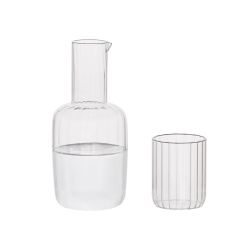 Jarra Vidrio Agua + Vaso 800 Ml