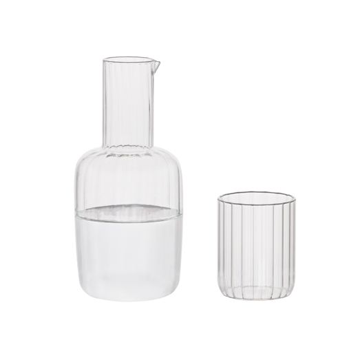 Jarra Vidrio Agua + Vaso 800 Ml