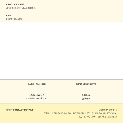 Juego 3 Espátulas Delícia