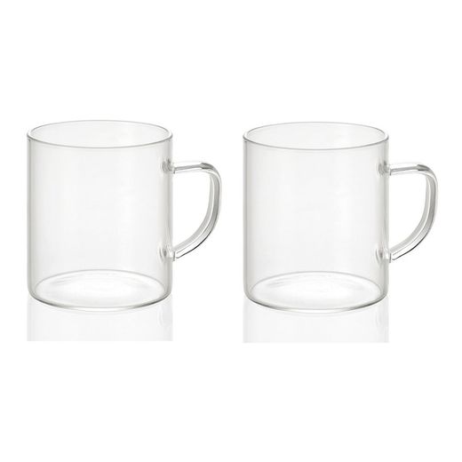 Tazas De Vidrio 300 Ml Ø7,5 X 8,5 Cm, 2 Uds