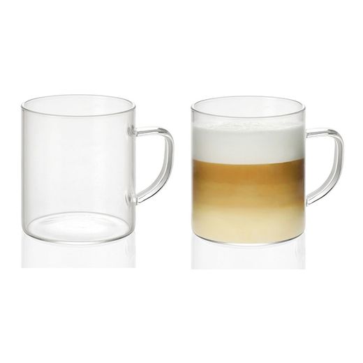 Tazas De Vidrio 300 Ml Ø7,5 X 8,5 Cm, 2 Uds