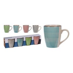 Tazas De Café Colores Surtidos 275 Ml, 4 Uds