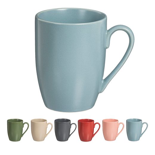 Tazas De Café Porcelana Mate Colores Surtidos 350 Ml, 6 Uds