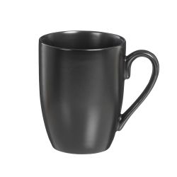 Tazas Porcelana Mate Negro 350 Ml, 6 Uds