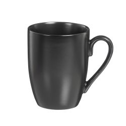 Tazas Porcelana Mate Negro 350 Ml, 6 Uds