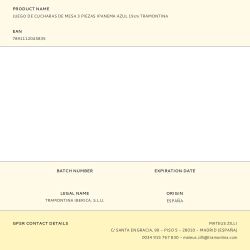 Cuchara De Mesa Ipanema Azul 19 Cm 3 Uds