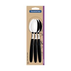 Cuchara De Mesa Ipanema Negro 19 Cm 3 Uds
