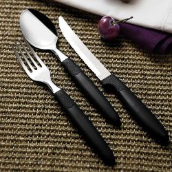 Cuchara De Mesa Ipanema Negro 19 Cm 3 Uds