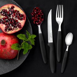 Cuchara De Mesa Ipanema Negro 19 Cm 3 Uds