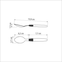 Cucharas Para Té Ipanema Negro 13,9 Cm 3 Uds