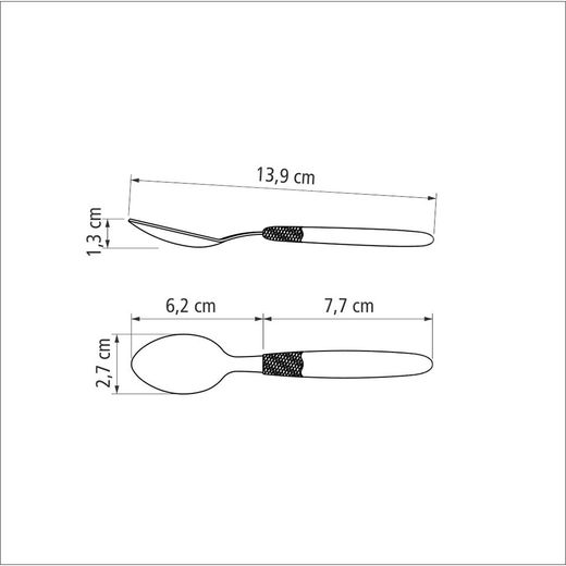 Cucharas Para Té Ipanema Negro 13,9 Cm 3 Uds