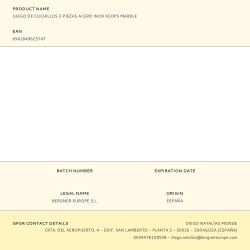 Juego De Cuchillos 3 Piezas Acero Inox Keops Marble